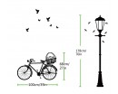 Street Lamp Bicycle Vinyl Decals Modern Wall Art Sticker